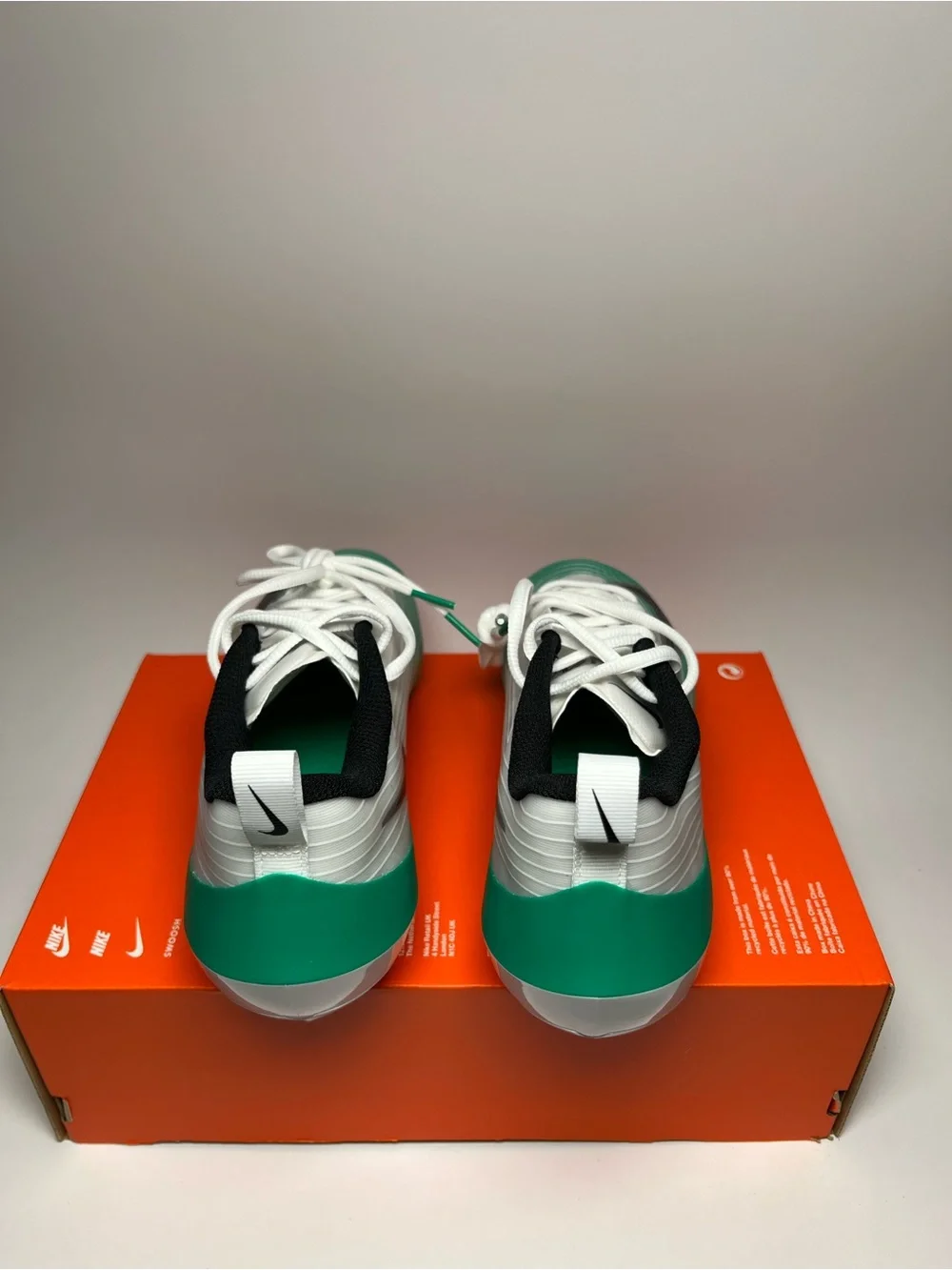 Nike Vapor Speed 3 White Green 360 Football Cleats HM8849-100 Mens Size NEW